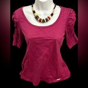 Vintage style Classics rushed sleeves Top